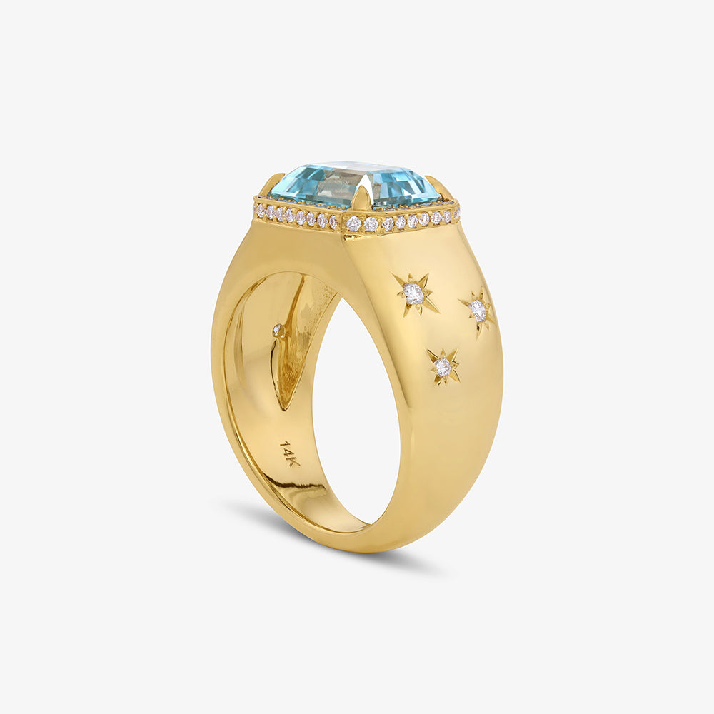 Celestial Blue Topaz Ring