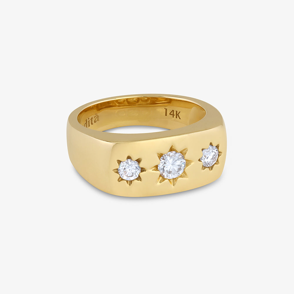 Three hot sale star ring