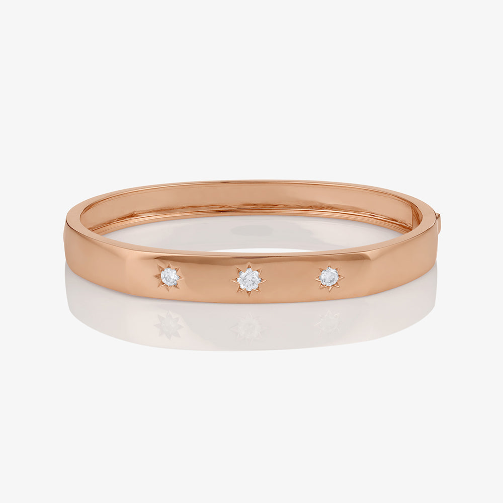 Triple Star Diamond Bangle