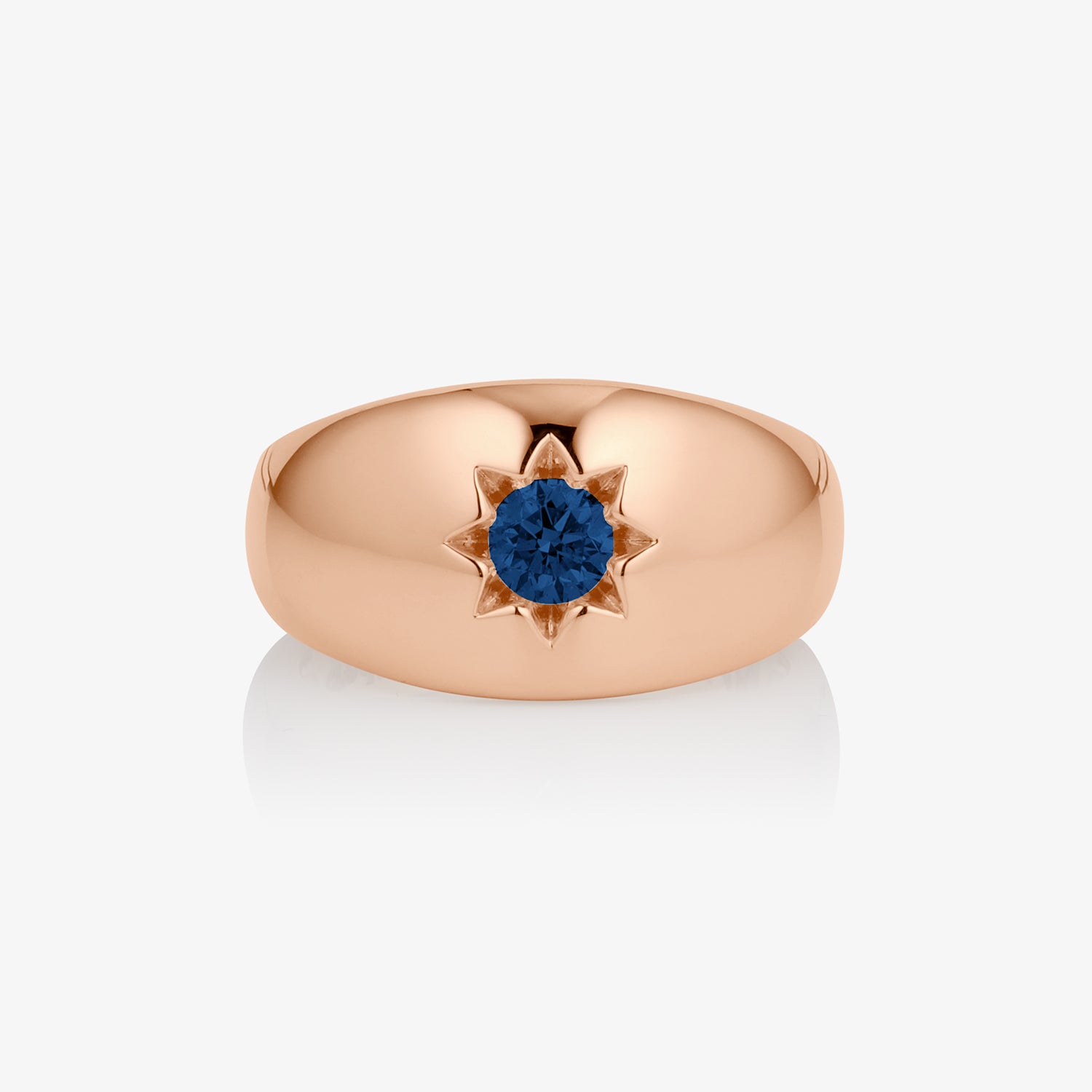 Star Blue Sapphire Dome Ring