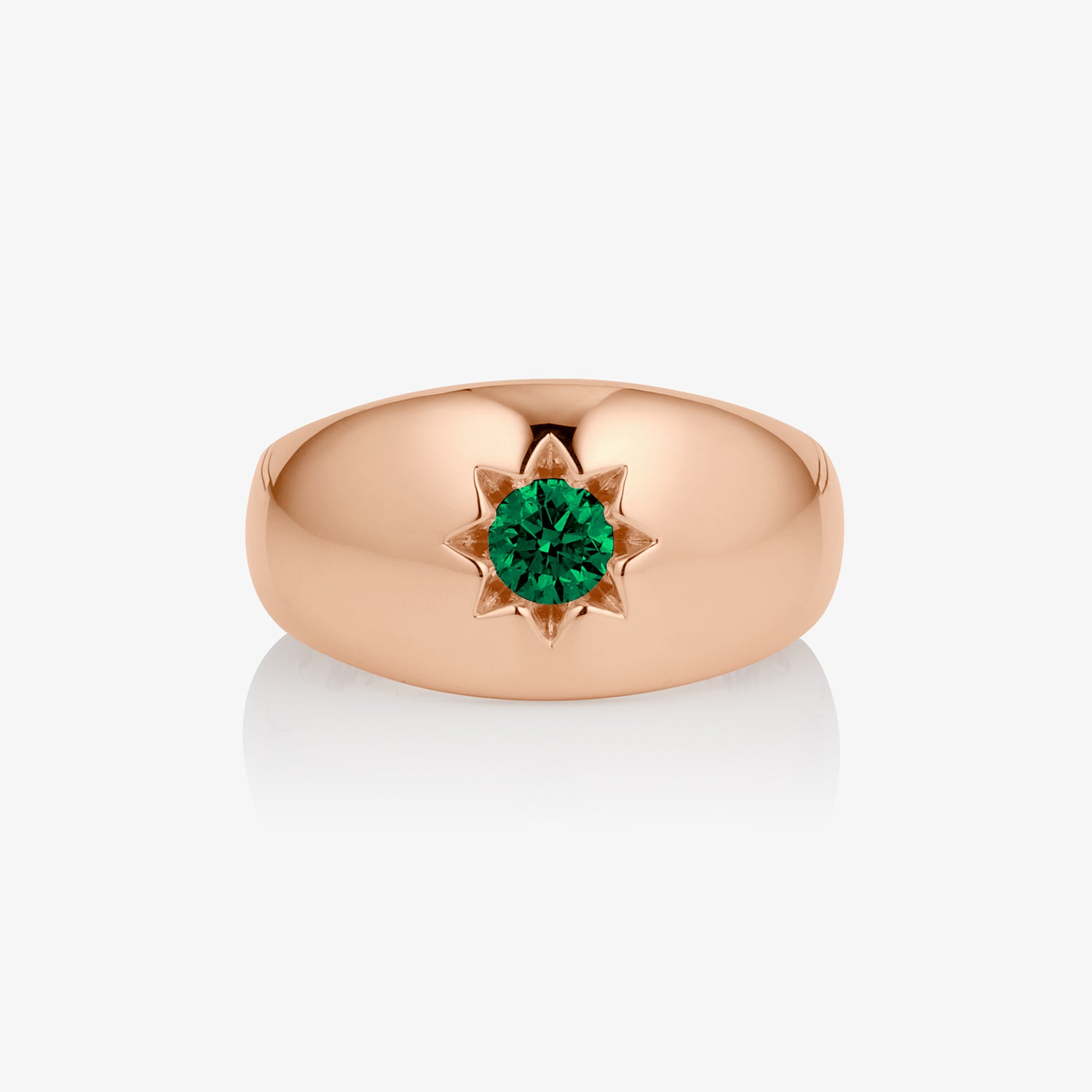 Star Emerald Dome Ring