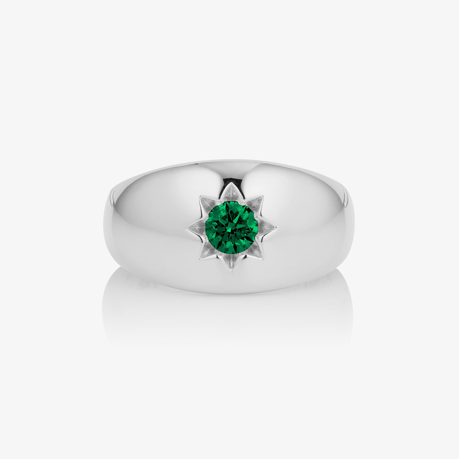 Star Emerald Dome Ring