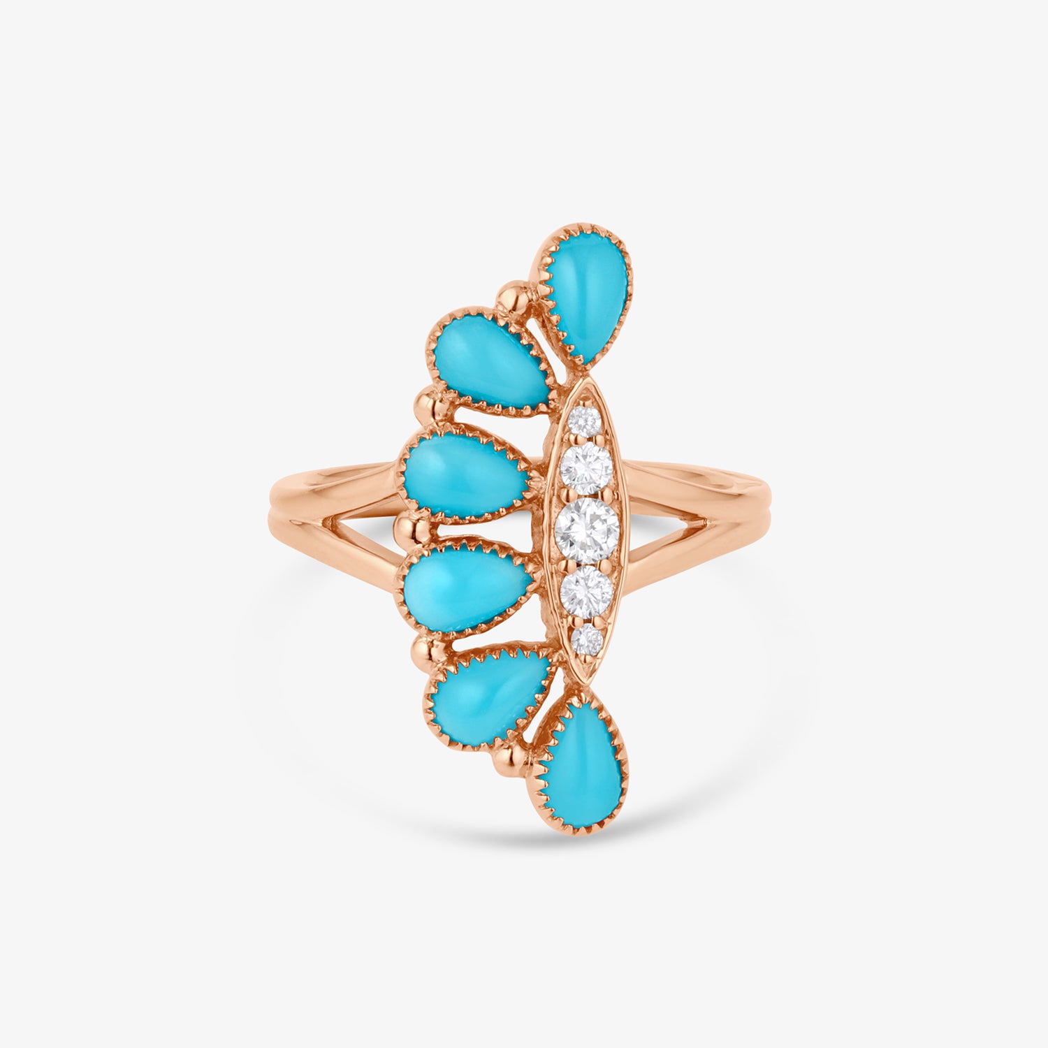 Tia Turquoise Diamond Ring