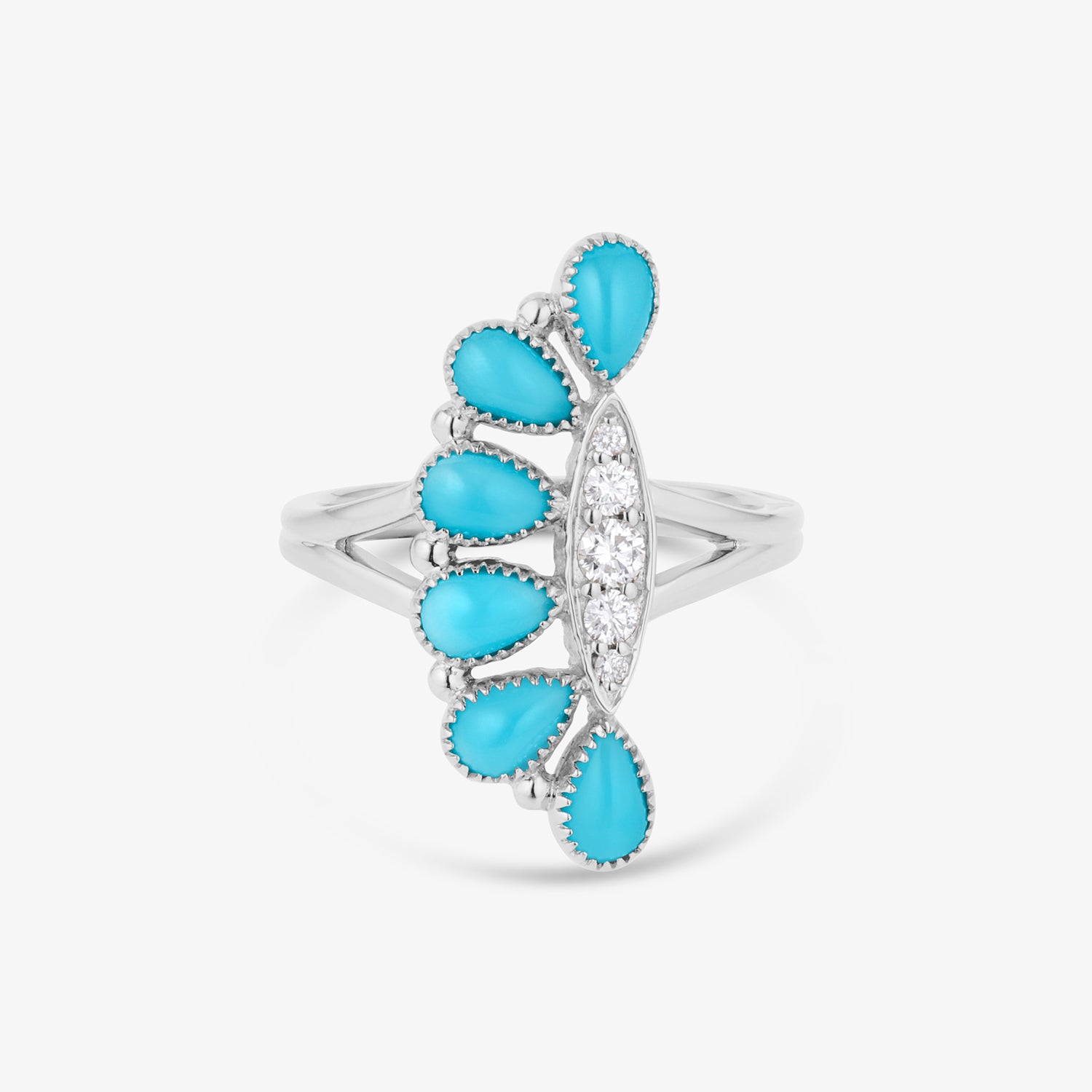 Tia Turquoise Diamond Ring