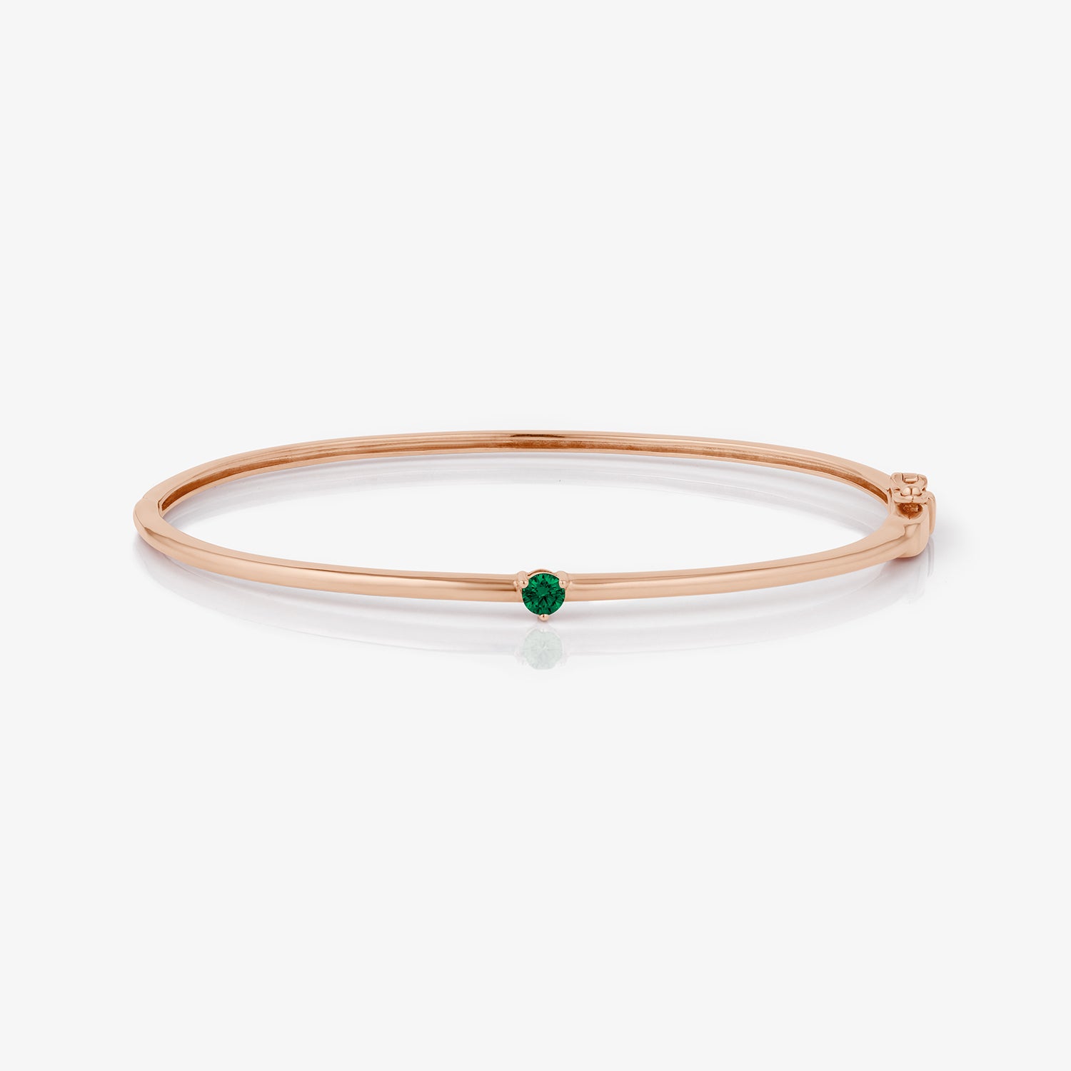 Single Stone Emerald Bangle