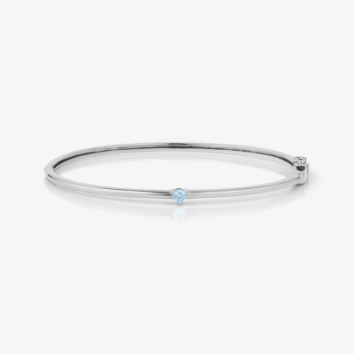 Single Stone Aquamarine Bangle