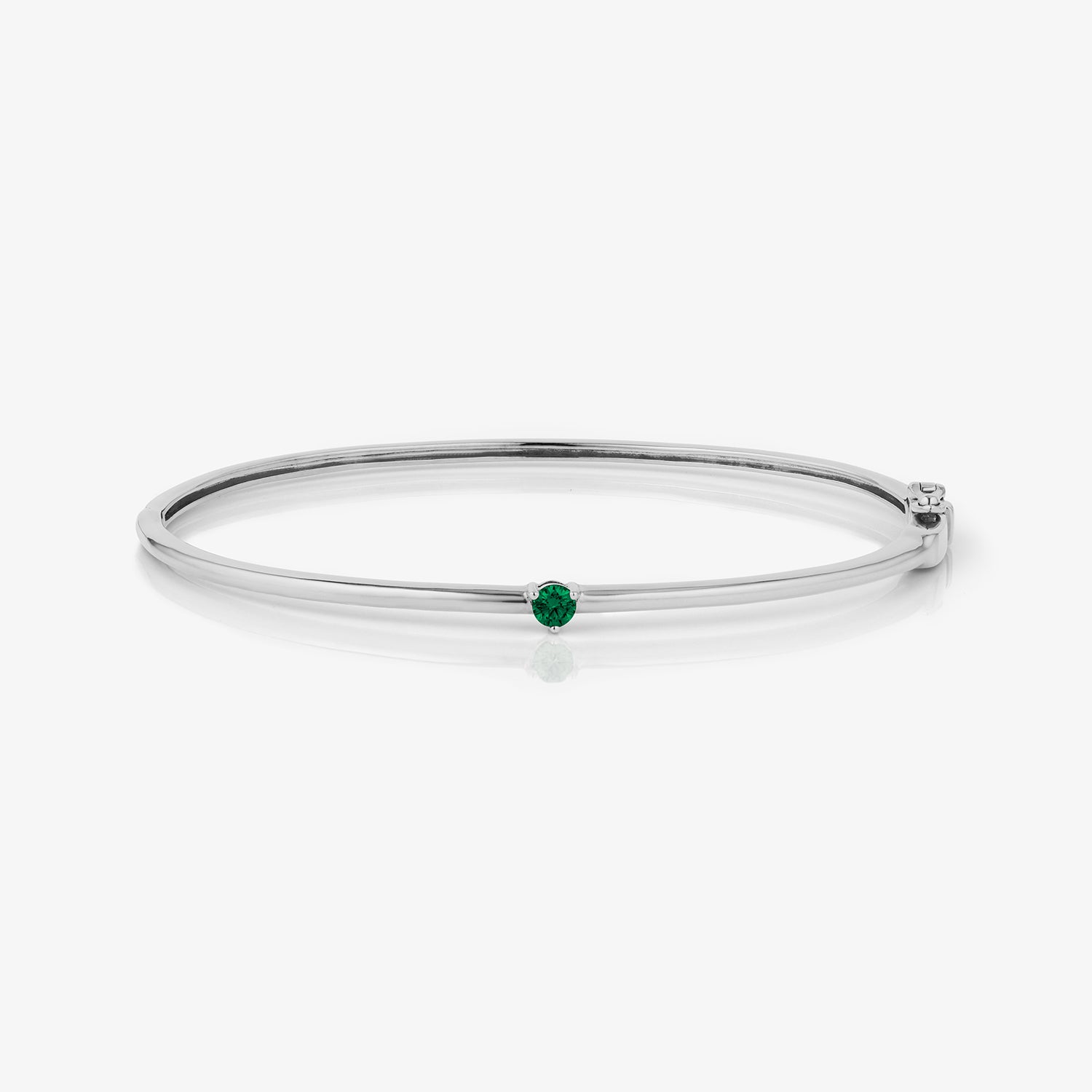 Single Stone Emerald Bangle