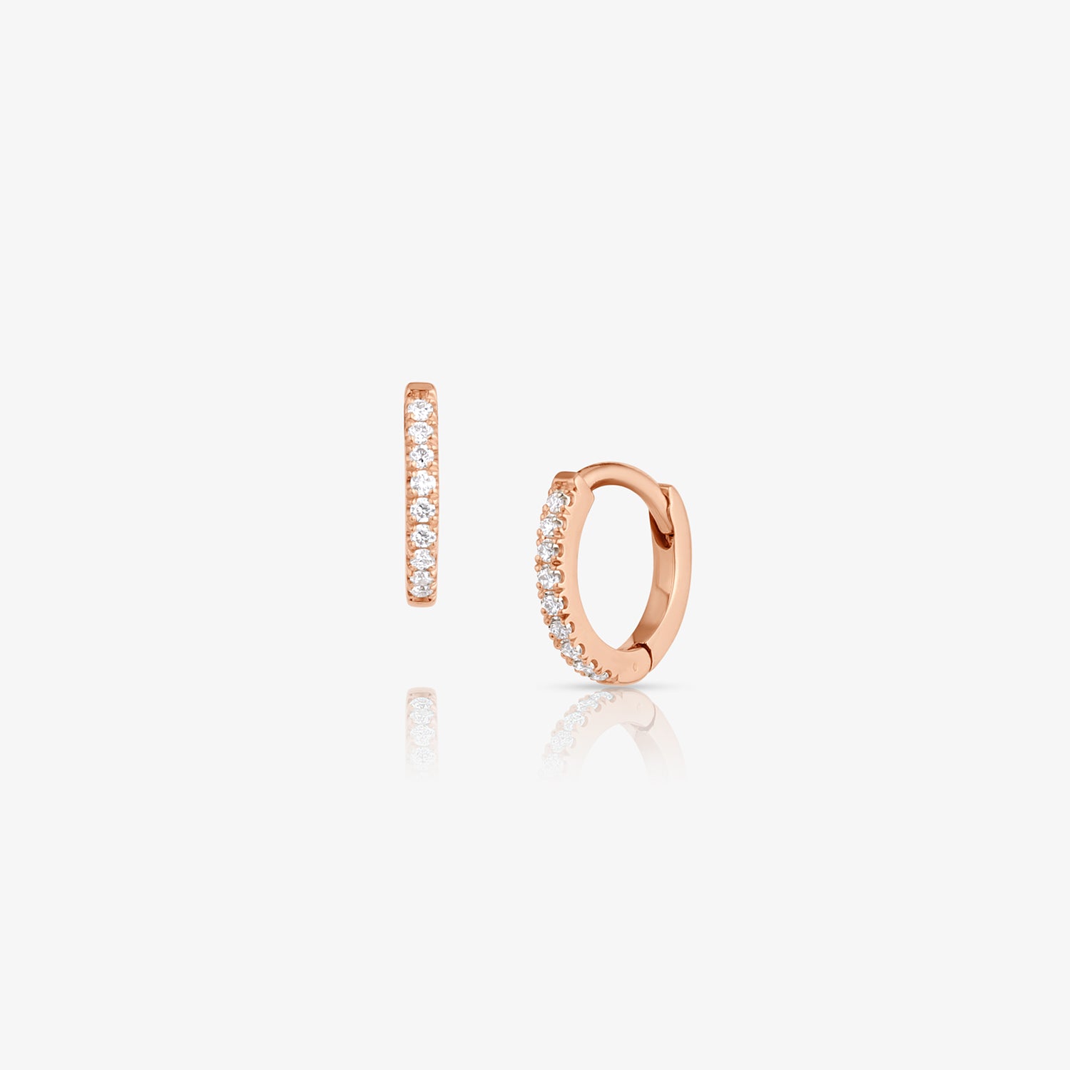 Gold Pave Small Hoops