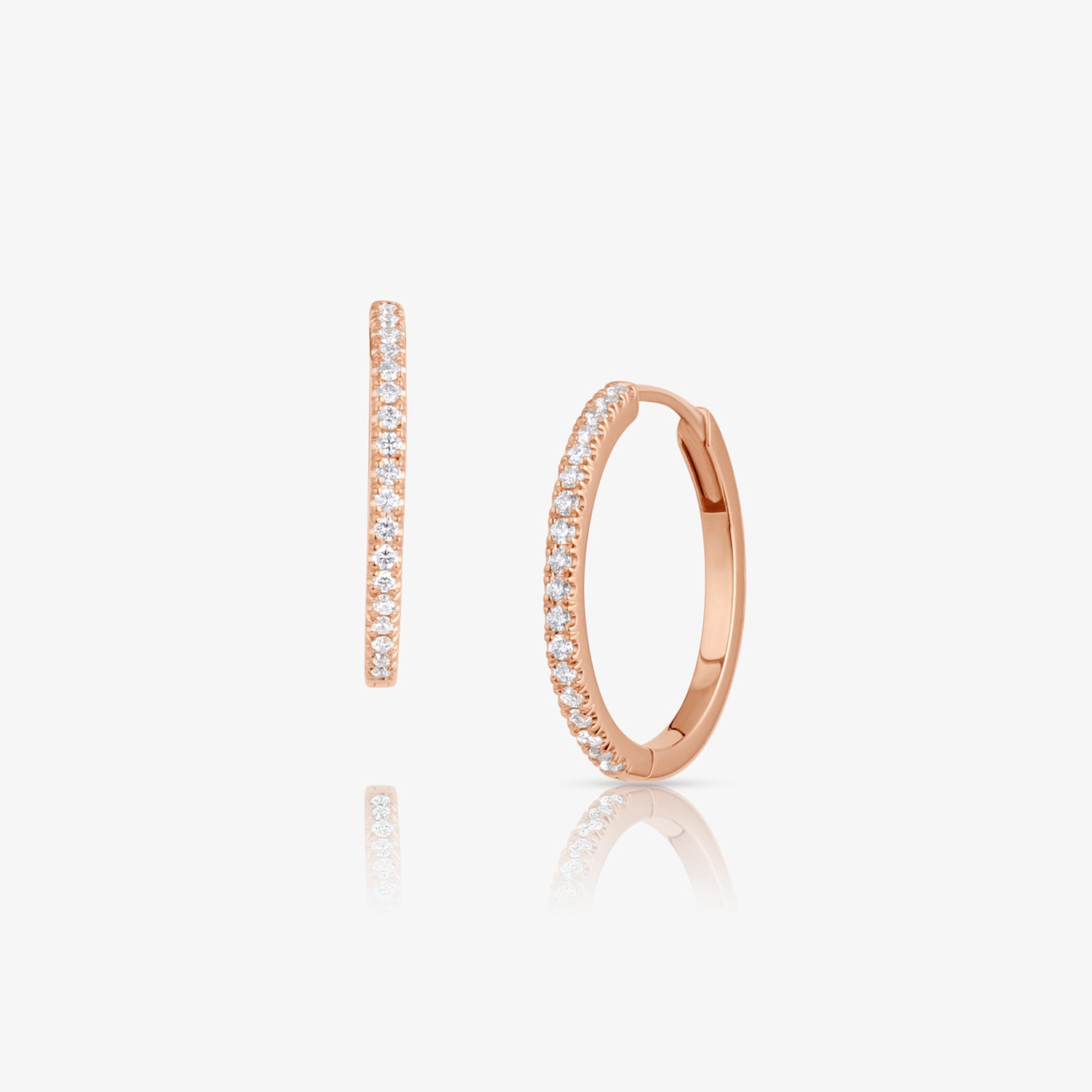 Gold Pave Medium Hoops