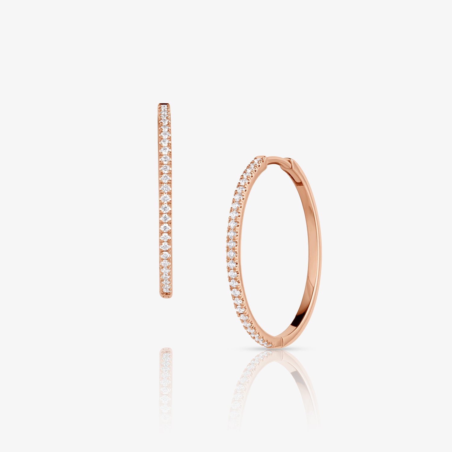 Gold Pave Large Hoops