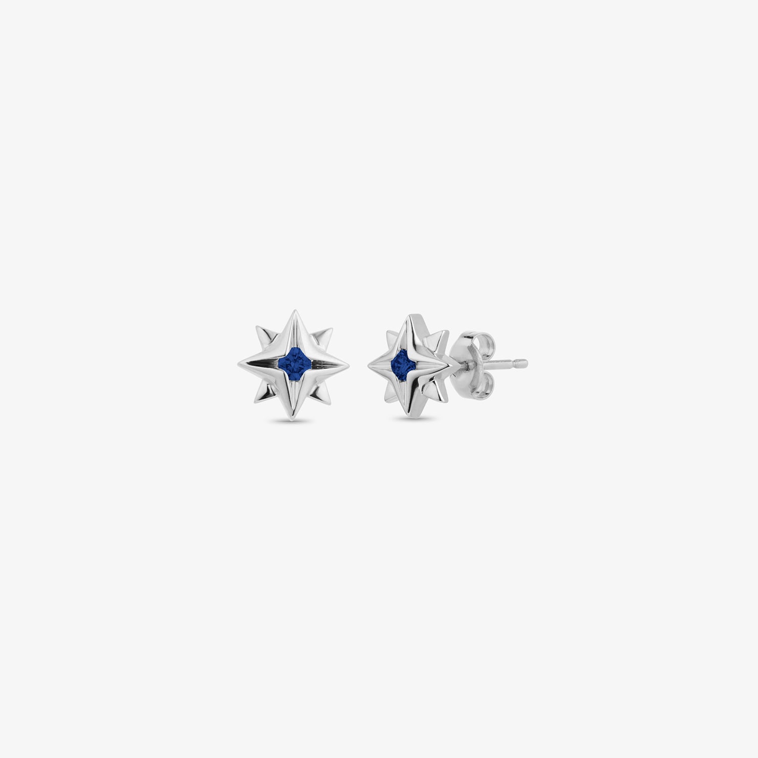 North Star Blue Sapphire Studs