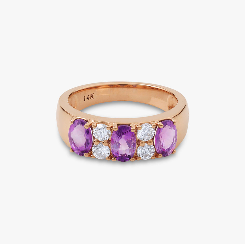 Billie Amethyst Diamond Ring